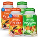 Promesa de la naturaleza - Empaquetado con 42 Frutas y Verduras Diferentes - Suministro de 2 meses - Hecho con alimentos completos reales, no transgénicos - Soporta energía &amp; bienestar general - libre de soja - 360 cápsulas