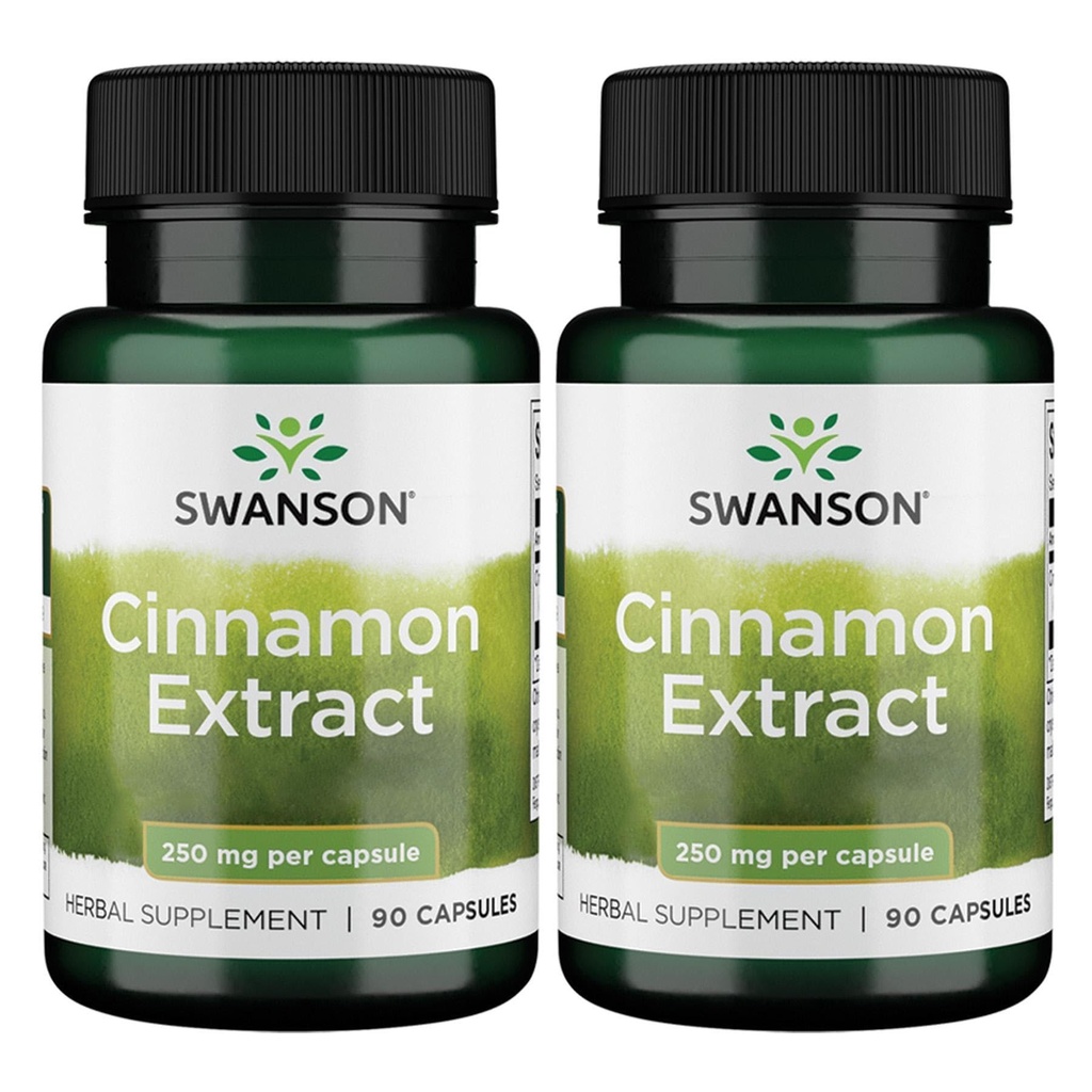 Extracto de canela de Swanson (250 mg, 90 cápsulas) (2 Pack)
