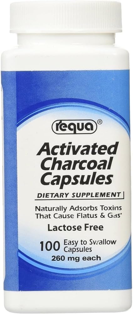 Carbón Activado Requa, 260 mg, 100 Conde