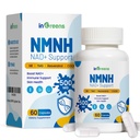 500mg NMNH, NMN Supplement Alternative with NR, TMG, Resveratrol, COQ10, NAD Supplement, Anti Aging, Energy, Boost NAD+ Niveles, 60 cápsulas
