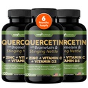 Gade Nutrition Quercetina con vitamina C, Zinc &amp; Stinging Nettle Quercetin - Quercetin 500mg - Quercetina con bromelaina - Zinc Quercetina + Vitamina D3-360 Veggie Caps - 6 Mes de Suministro