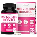 Myo-Inositol & D-Chiro Inositol Suplemento para Mujeres (120 Capsules, 2050mg Por Serving Ideal 40:1 Ratio Myo Inositol) Saldo hormonal para Mujeres - Tercera Parte Probada, Vegan Safe &amp; USA Made - 120 Conde