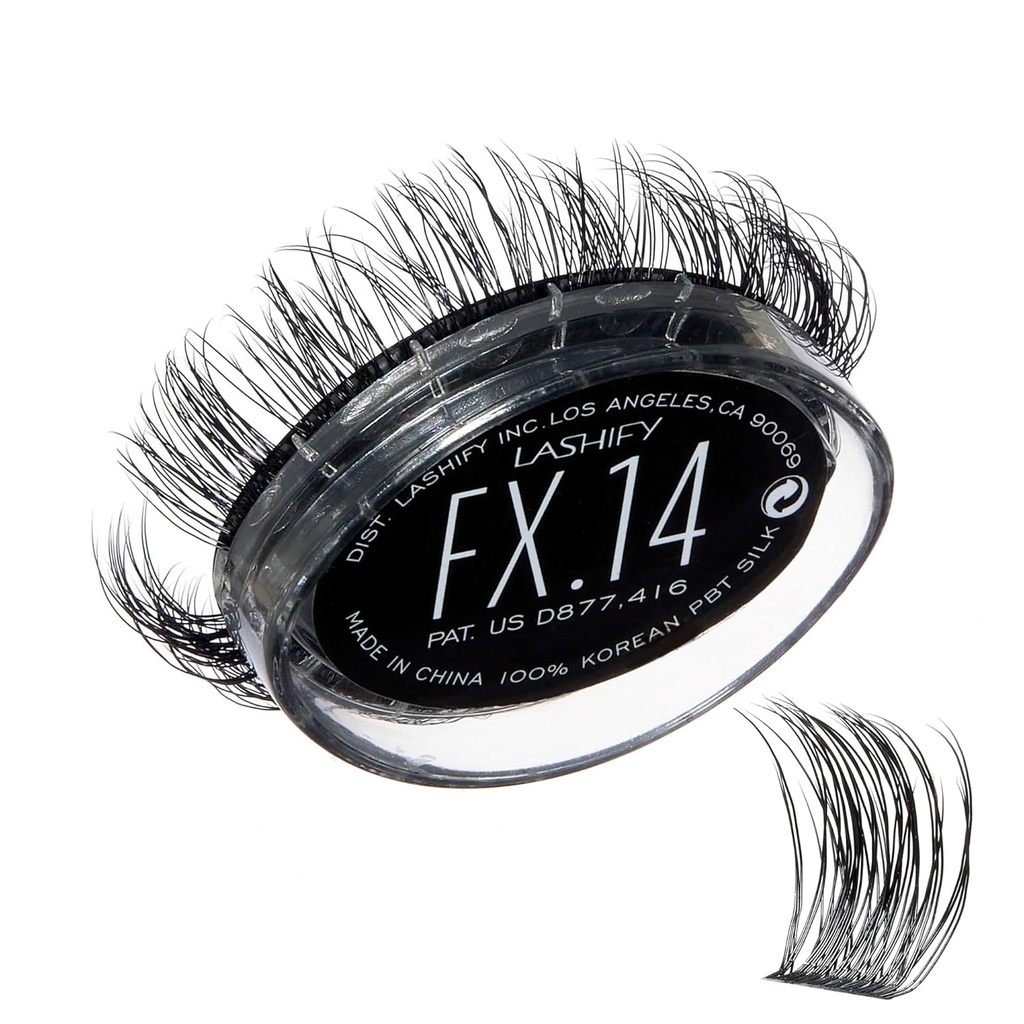 Lashify Fluffy FX 14mm Gossamer DIY Extensión de pestañas Rellene, Para la apariencia más sana y fluida, Negro, fácil falsificación