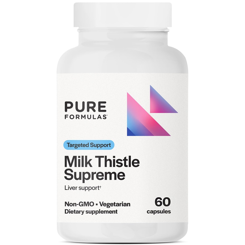 PureFormulas Milk Thistle Supreme 250 mg – Liver Health & Antioxidant Support – Non-GMO Vegetarian Capsules – 60 Conde