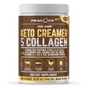 Collagen Keto Coffee Creamer Powder 12.2 oz - Péptidos de colágeno hidrolizado con aceite de MCT de coco, B12, Magnesio, Polvo de proteína de sabor, crema de café gratis de azúcar para los moothies " Baking