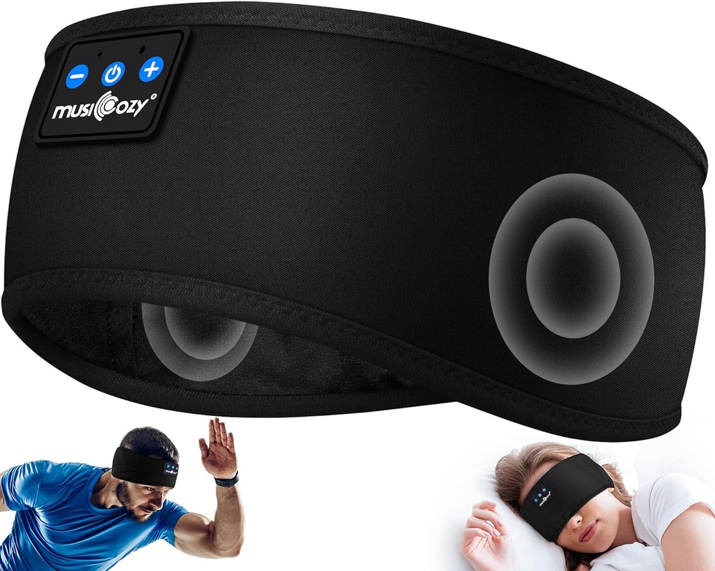 Auriculares para dormir MUSICOZY Bluetooth 5.4 Auriculares Inalámbricos Deportivos Auriculares Resistentes Sudorosos con Altavoz de Stereo Ultra-Thin HD para Funcionamiento Gadgets Cool Regalos Únicos