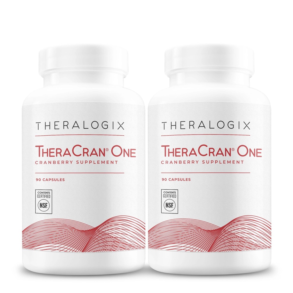 Theralogix TheraCran One Cranberry Capsules - 180-Day Supply - Suplemento de arándano para hombres &amp; mujeres - píldoras de arándano para apoyar la salud del tracto urinario* - 36 mg PACs por cápsula - NSF certificado, 180 Coun