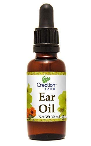 Creación Farm Ear Oil Drops con Mullein, Calendula, St Johns Wort, All Natural Herbal Relief for Earwax Removal, Earache Soothing, Itchy Irritated, Clogged or Dry Ears Made in USA