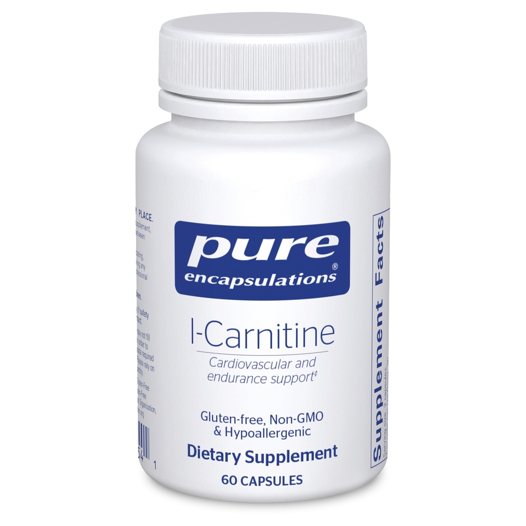 Pure Encapsulations L-Carnitine ← Hypoallergenic Supplement for Cardiovascular and Endurance Support ← 60 Capsules