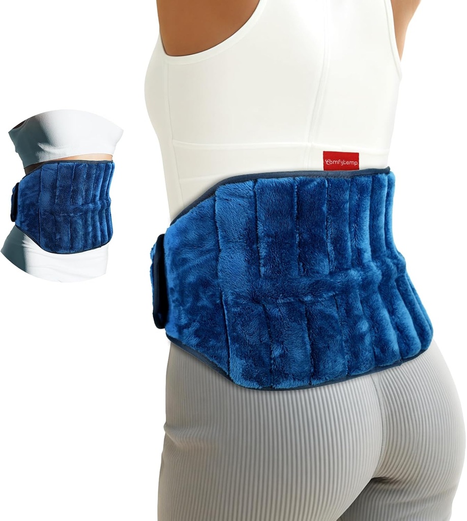 Comfytemp Microondas Calefacción Pad para Rescate del Dolor, Períodos de Calambres, 2.5LB Wearables Microwavable Calefacción Pads, Terapia de Calor Moist para Sciatica, Coccyx de la cintura, Recuperación de Compresss de Calor
