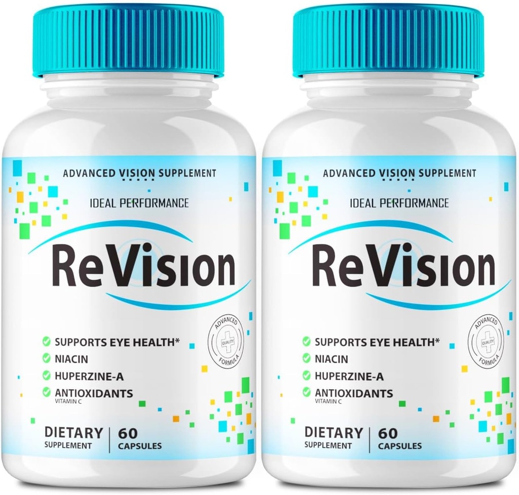 IDEAL PERFORMANCE (2 Pack) Revision Eye Supplement Pills Advanced Vision 2.0 Eye Care Complex Vitamin Capsules Pro (120 cápsulas)