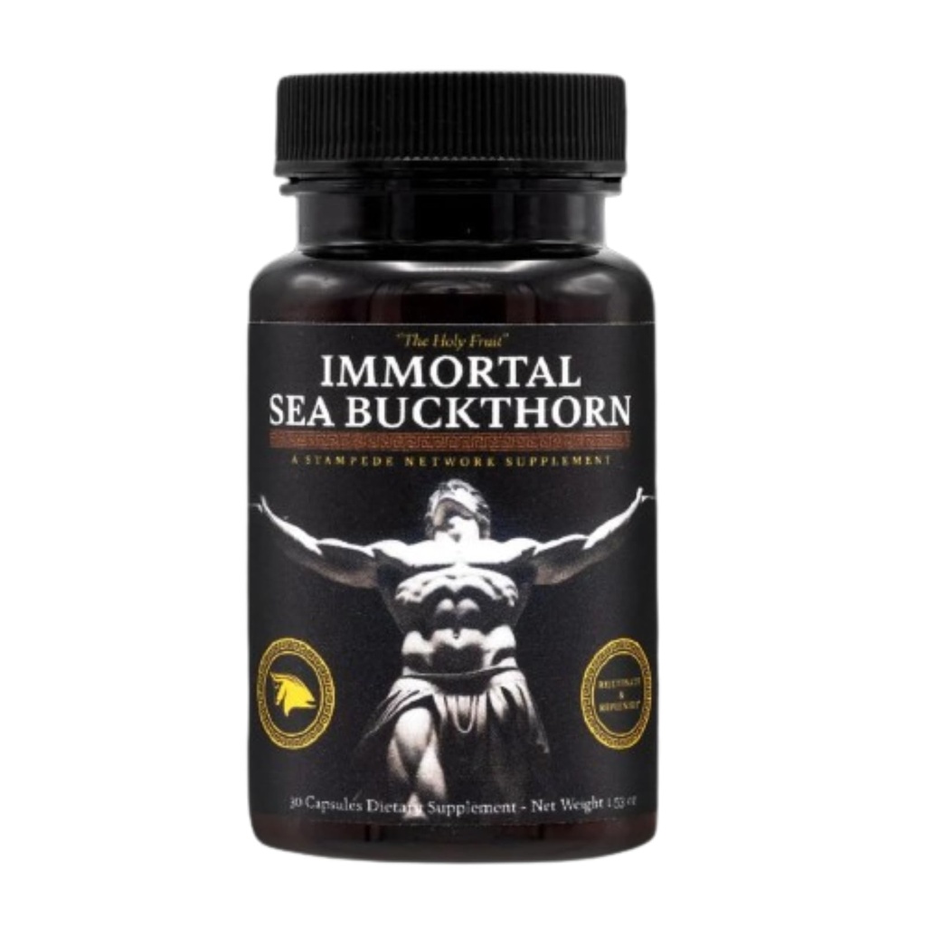 Inmortal Sea Buckthorn Capsules – Antigua Potencia, Vitalidad Moderna para Hombres y Mujeres con Omega 3, 6, 7, 9, y Antioxidantes para Radiant Skin, Energy &amp; Immune Support.
