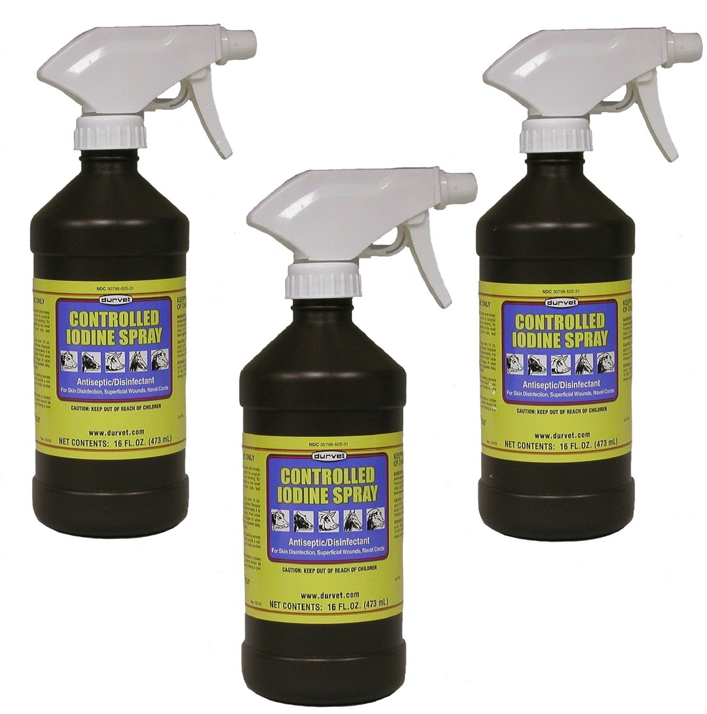 (3 Pack) Durvet Controlled Iodine Spray, 16-Ounces Cada