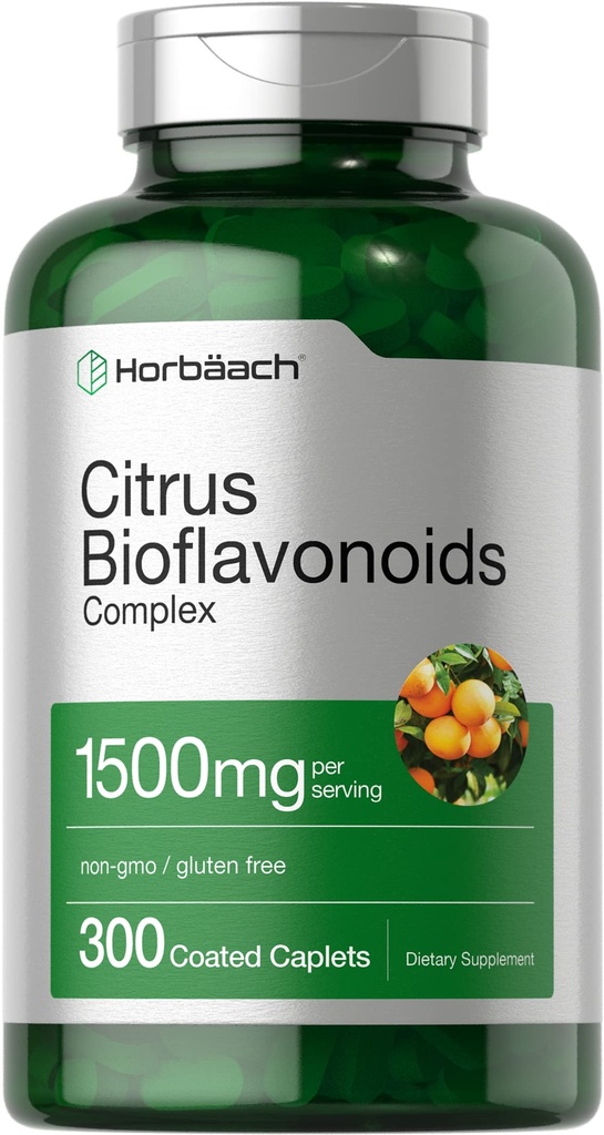 Horbäach Citrus Bioflavonoids Suplemento Silencio 1500mg Silencio 300 Caplets peru Vegetarian, Non-GMO, y Gluten Free Formula ← Valor Tamaño