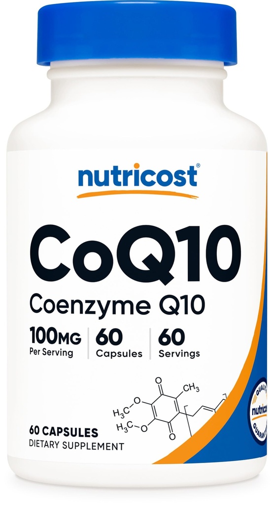 Nutricost CoQ10 100mg, 60 cápsulas vegetarianas, 60 piezas - Coenzima Q10