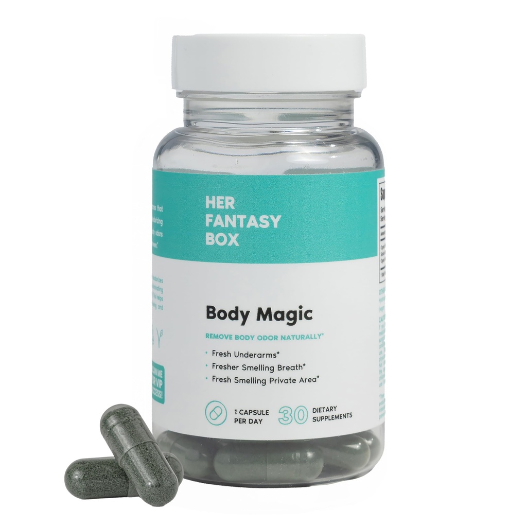 Su Caja de Fantasía ← Body Magic ← Capsules Chlorophyll – Vegan Detox &amp; Digestion Support, Gut & Skin Health, Natural Energy Booster – 30 cápsulas (200 mg)