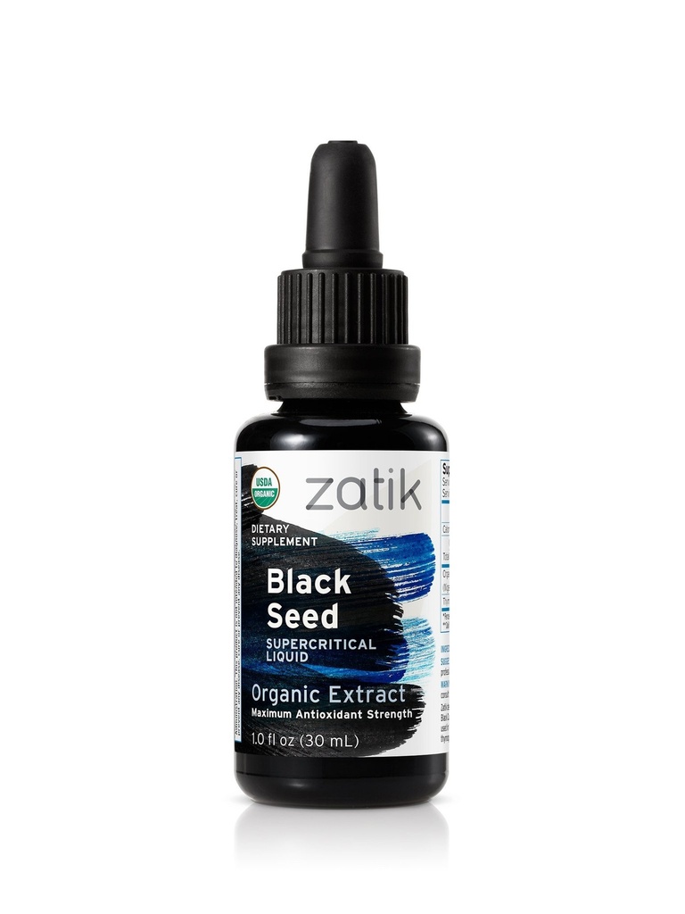Zatik Naturals - Orgánica Black Seed Full Spectrum Supercritical Liquid Extract, Maximum Antioxydant Strenght, 1 Fl Oz