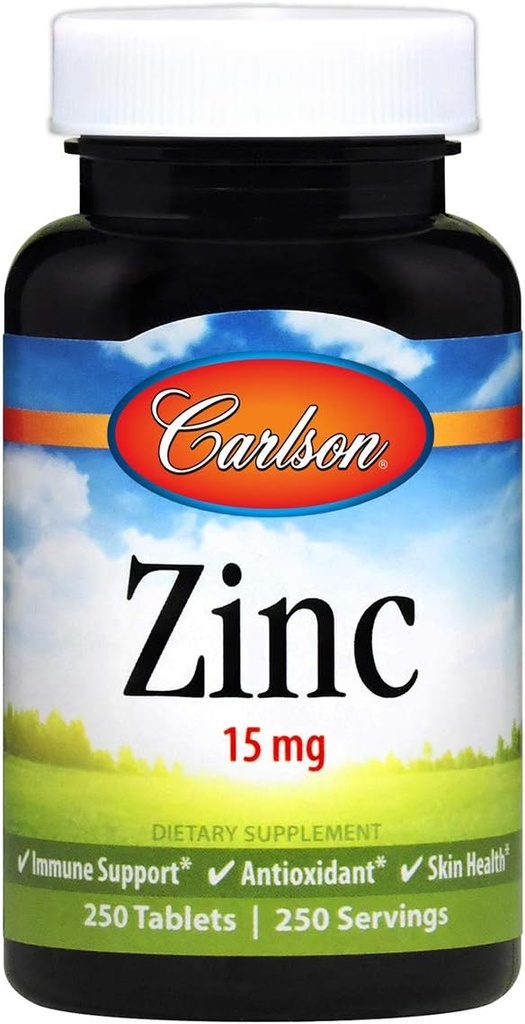 Carlson Labs Zinc, 15 mg, 250 Tablets