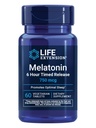 Extensión de la vida Melatonin 6 horas de liberación, 750 mcg, Fórmula de liberación extendida para el apoyo suave al sueño, Ritmos circadianos saludables, Defensa celular, Libre de gluten, No GMO, Vegetariano, 60 Tabletas