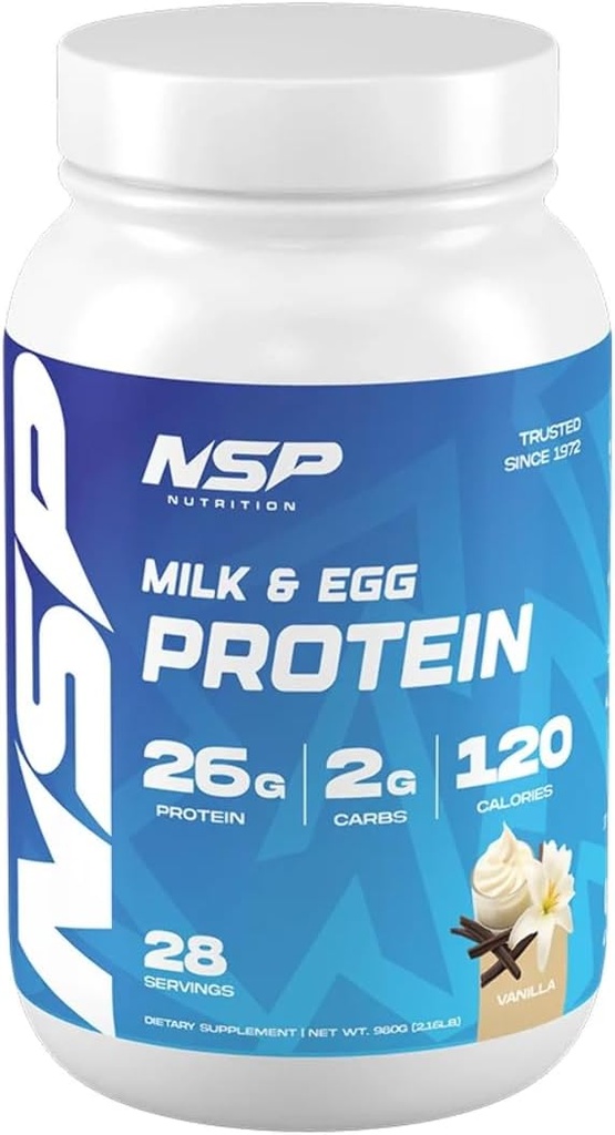 Milk &amp; Egg Protein Powder ← 26g Protein tención 28 Servings  Perfect for Sensitive stomachs ← no Bloating ¦ Build Muscle ← Protein for Sensitive stomachs French Vanilla