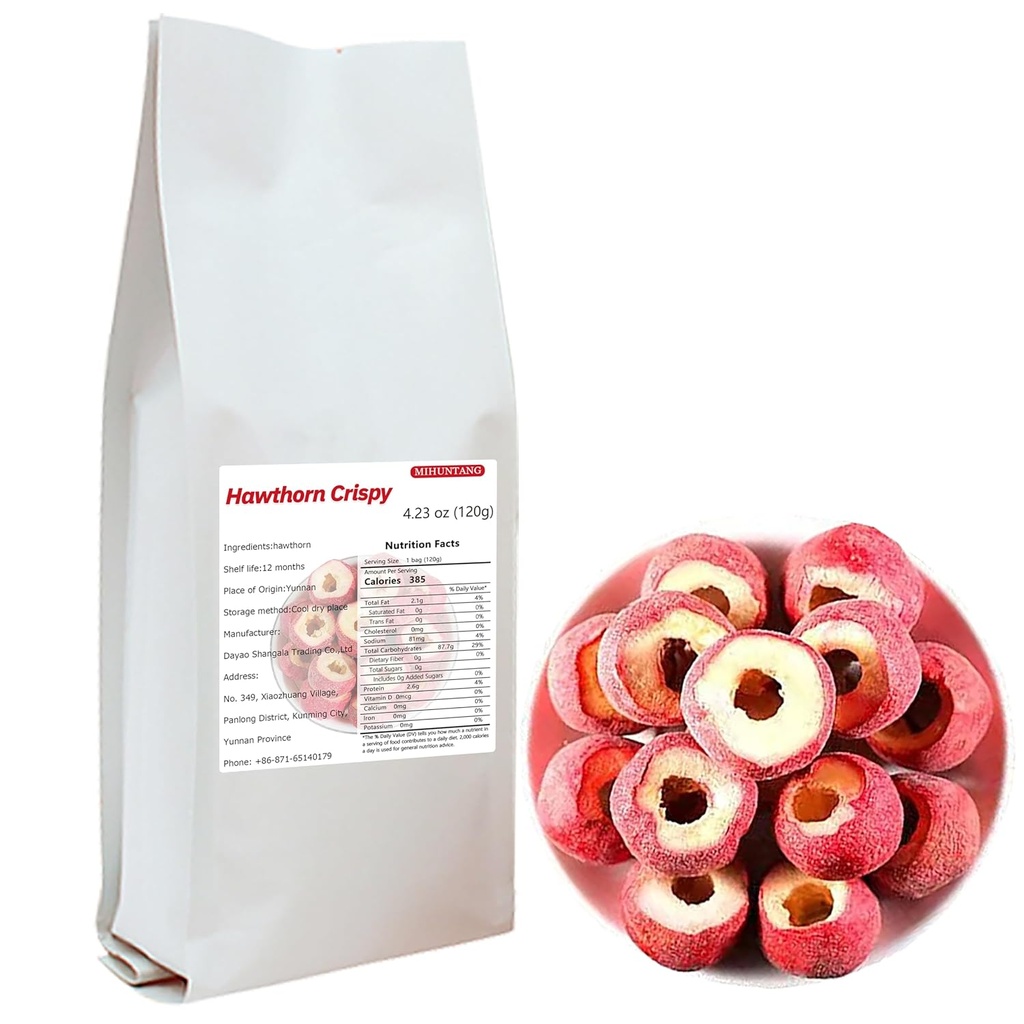 Dried Hawthorn 4.23oz -Seedless Hawthorn-whole hollow Hawthorn tallo-Sour, dulce y crujiente -Hawthorn té