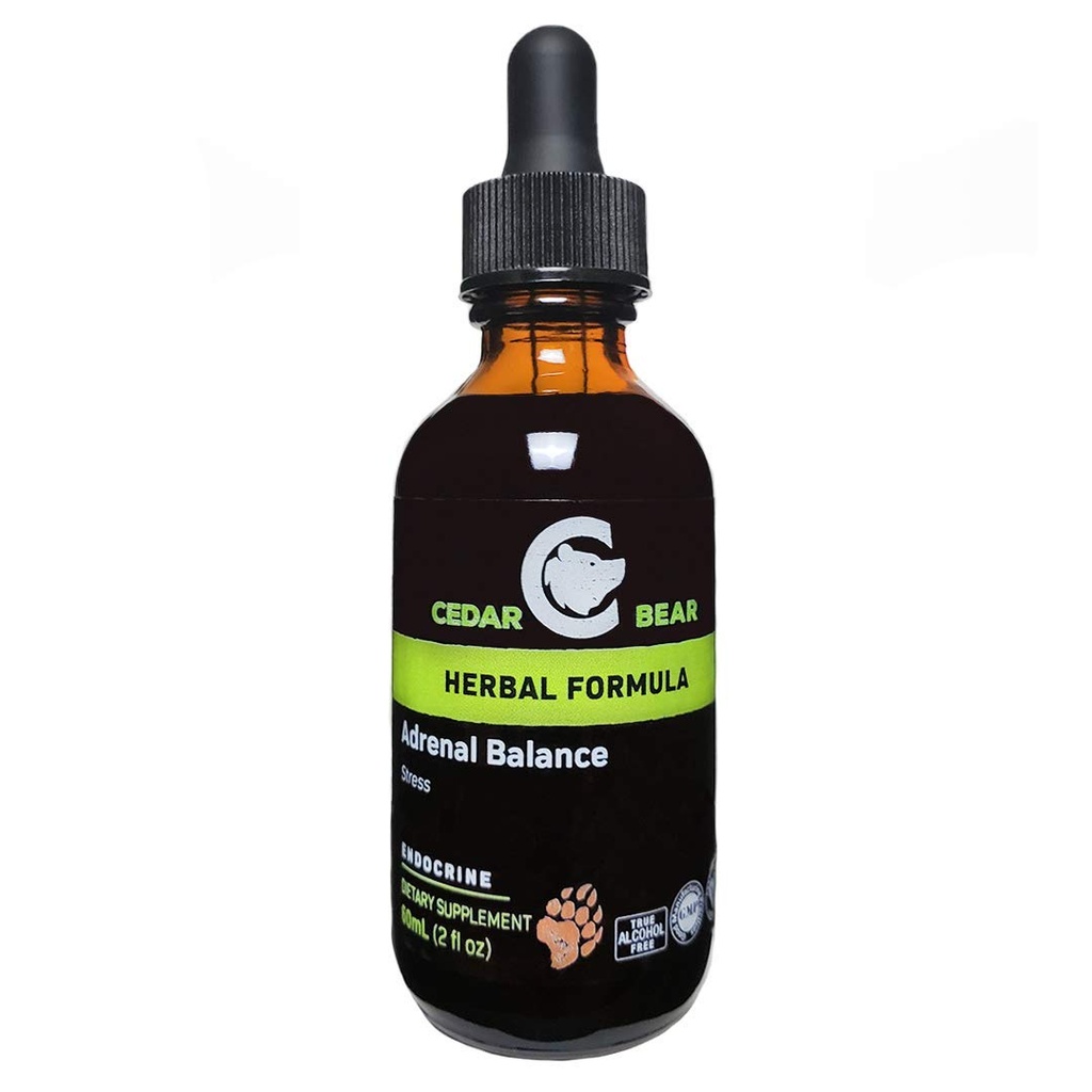 Balanza Adrenal de Oso de Cedro - Suplemento Herbal Líquido con Adaptógenos que Lucha Fatiga, Manage Stress y Aumentar Energía 2 fl oz / 60 ml (1 Unidad)