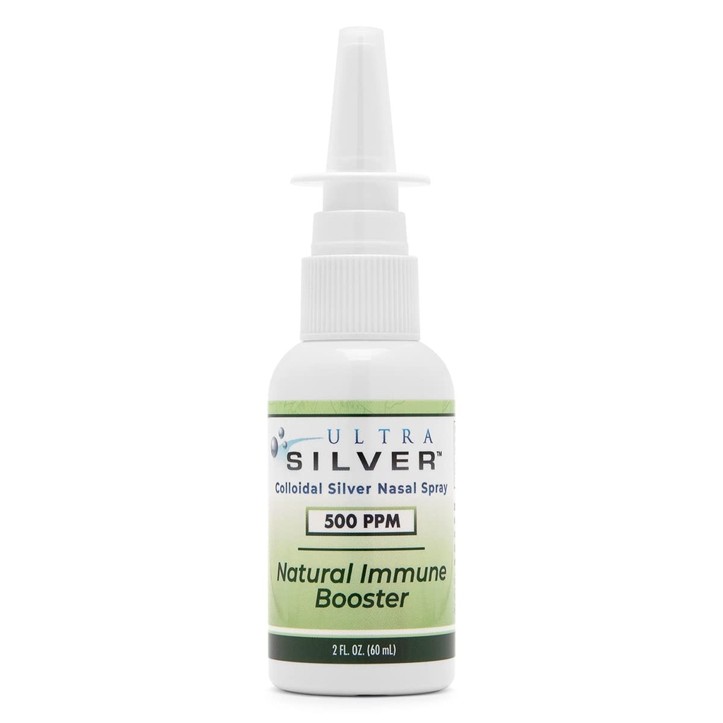 Ultra Silver ® Colloidal Silver Nasal Spray ← 500 PPM TEN 2 Unce Vertical Spray Botella
