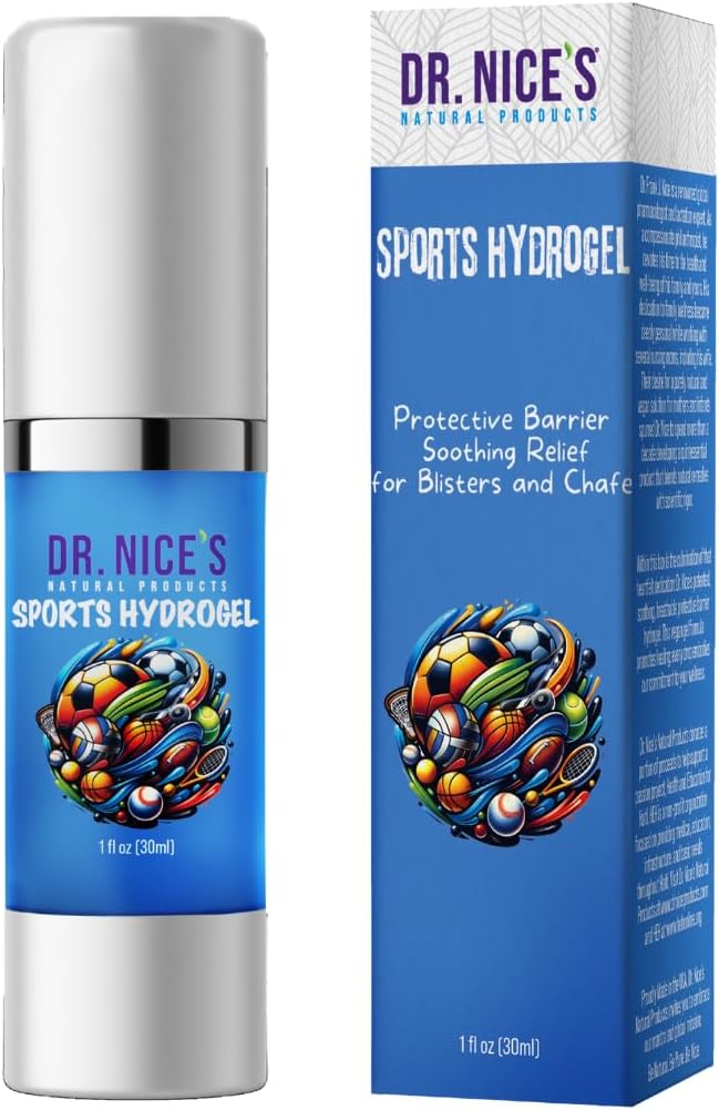 DR. NICE'S Sports Hydrogel - Soothing Skin Refresh  durable for Minor Blisters, Scrapes, Friction o Weather Chap o Chafe Discomfort TEN Topical Hydrogel (30 mL)