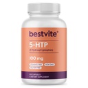 BESTVITE 5-HTP 100mg (120 cápsulas) - No Stearates - No Flow Agents - Non GMO - Gluten Free