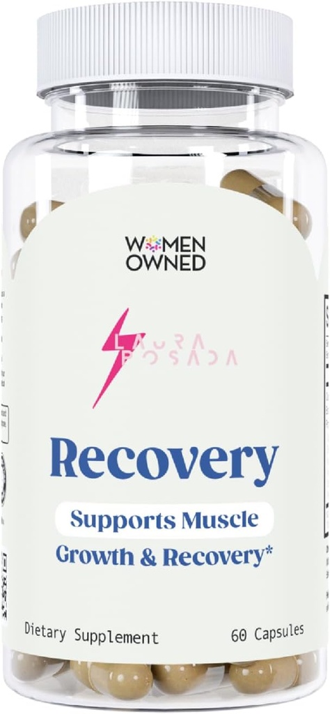Laura Posada Post-Workout Recovery Soreness Suplemento 60 Capsules Muscle Repair &amp; Growth for Optimal Fitness Performance - 100% Natural Non-GMO, Made in USA