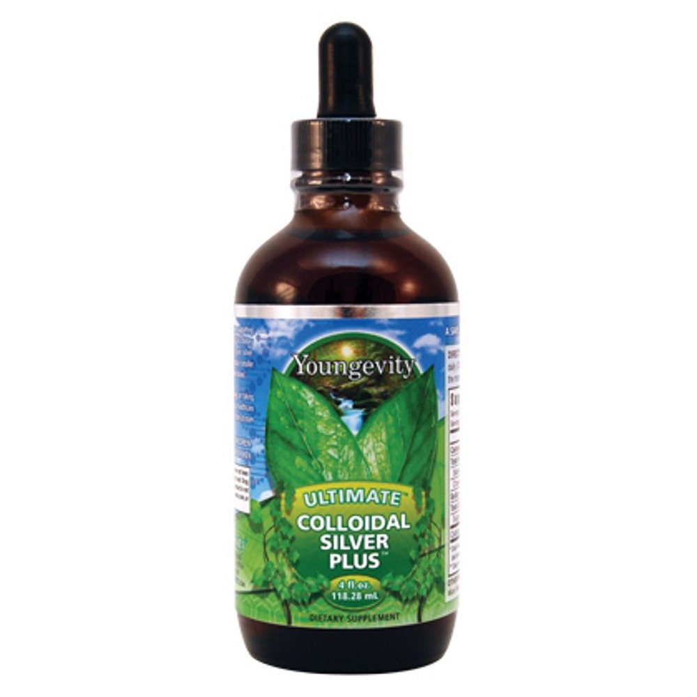 Youngevity Ultimate Colloidal Silver – 5 ppm Suplemento de Apoyo Puro Immune – Defensa Natural Immune con partículas de plata Micro-Fine – Vegan, Libre de Preserva – 4 oz Dropper Bottle