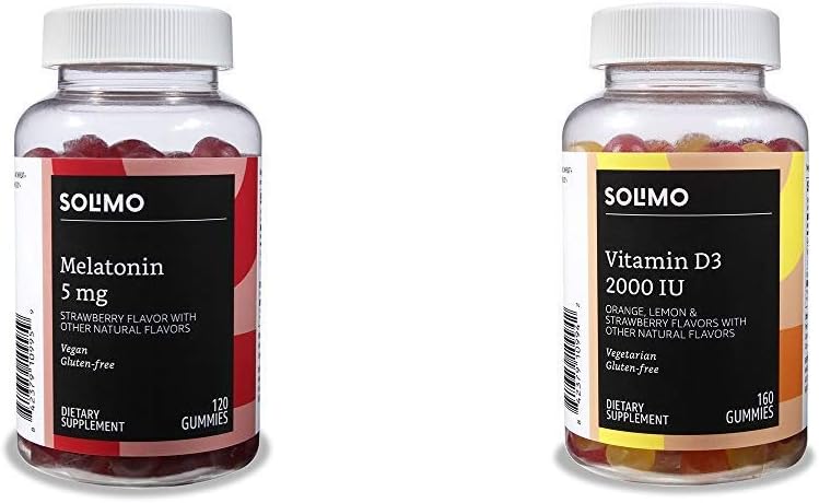Básico Melatonina y vitamina D3 Gummies Bundle (2 Packs)