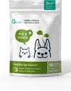 Holistic, All Natural Herbal Fórmula Ojo y Visión Suplemento para perros &amp; gatos - Preserva la función de salud de los ojos. Regulate Tear Stain, Dry Eye, & Vision Support by WellnergyPets 60ct