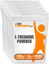 BulkSupplements.com L-Theanine Powder - L-Theanine Supplement, L-Theanine 200mg - Amino Amino Supplement, Pure & Gluten Free, 200mg por Serving, 5kg (11 lbs) (Pack of 5)