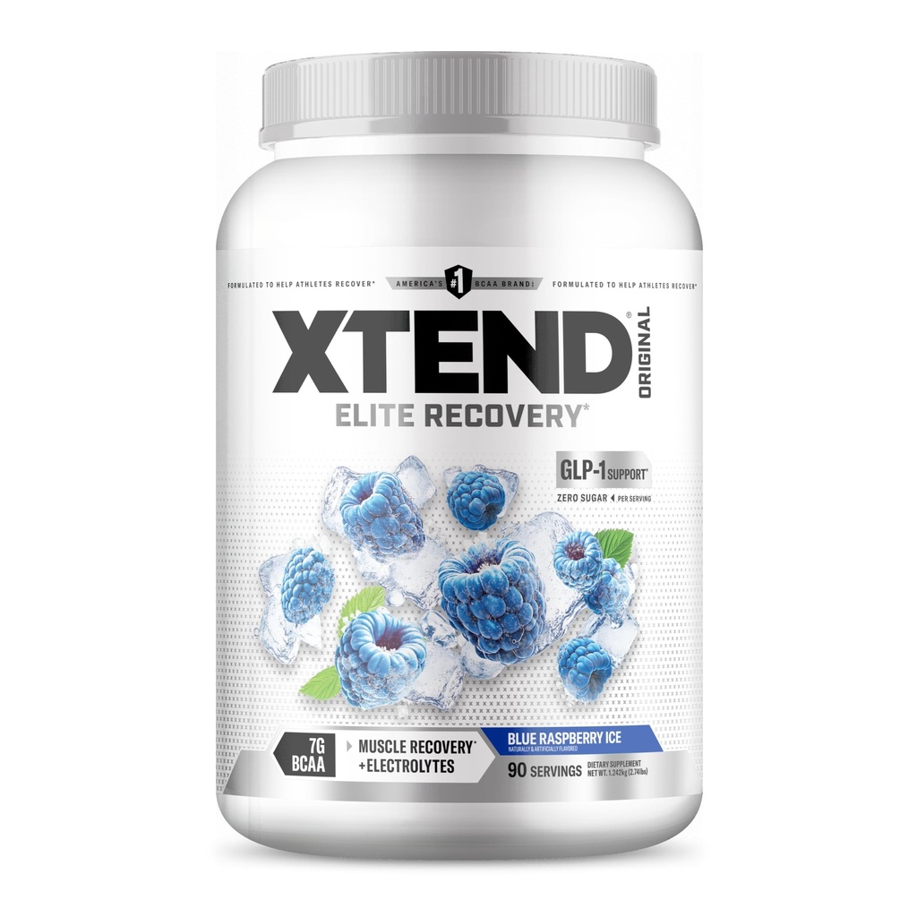 Xtend XTEND Original BCAA Powder 7g BCAA y 2.5g L-Glutamina, Sugar Free Post Workout Muscle Recovery Bebida con Aminoácidos para Hombres, 90 Servimientos