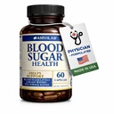 Salud de azúcar en sangre Natural 20 hierbas y vitaminas con canela, ácido lipoico alfa para apoyar la salud, no transgénico, para hombres mujeres, apoya niveles de energía saludables - 60 píldoras herbales - 30 días de suministro