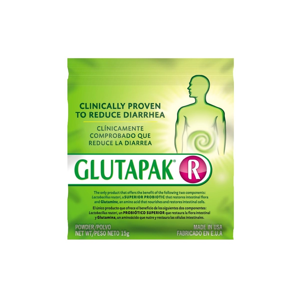 Powder de salud digestivo con L-Glutamine " Lactobacillus reuteri - Apoya Gut Barrier, Microbiome Balance " Absorción de nutrientes – 15g Sachets, 3-Pack, Gluten " Lactose Free
