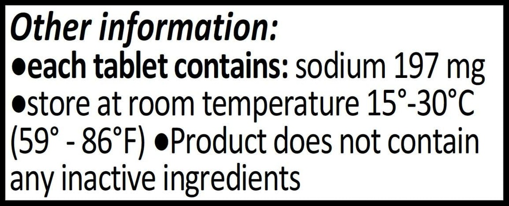 Sodium Chloride Tablets 500 mg (0,5 gramos), USP Normal Sal Tabletas - 200 Tabletas por CitraGen Pharmaceuticals, Inc.