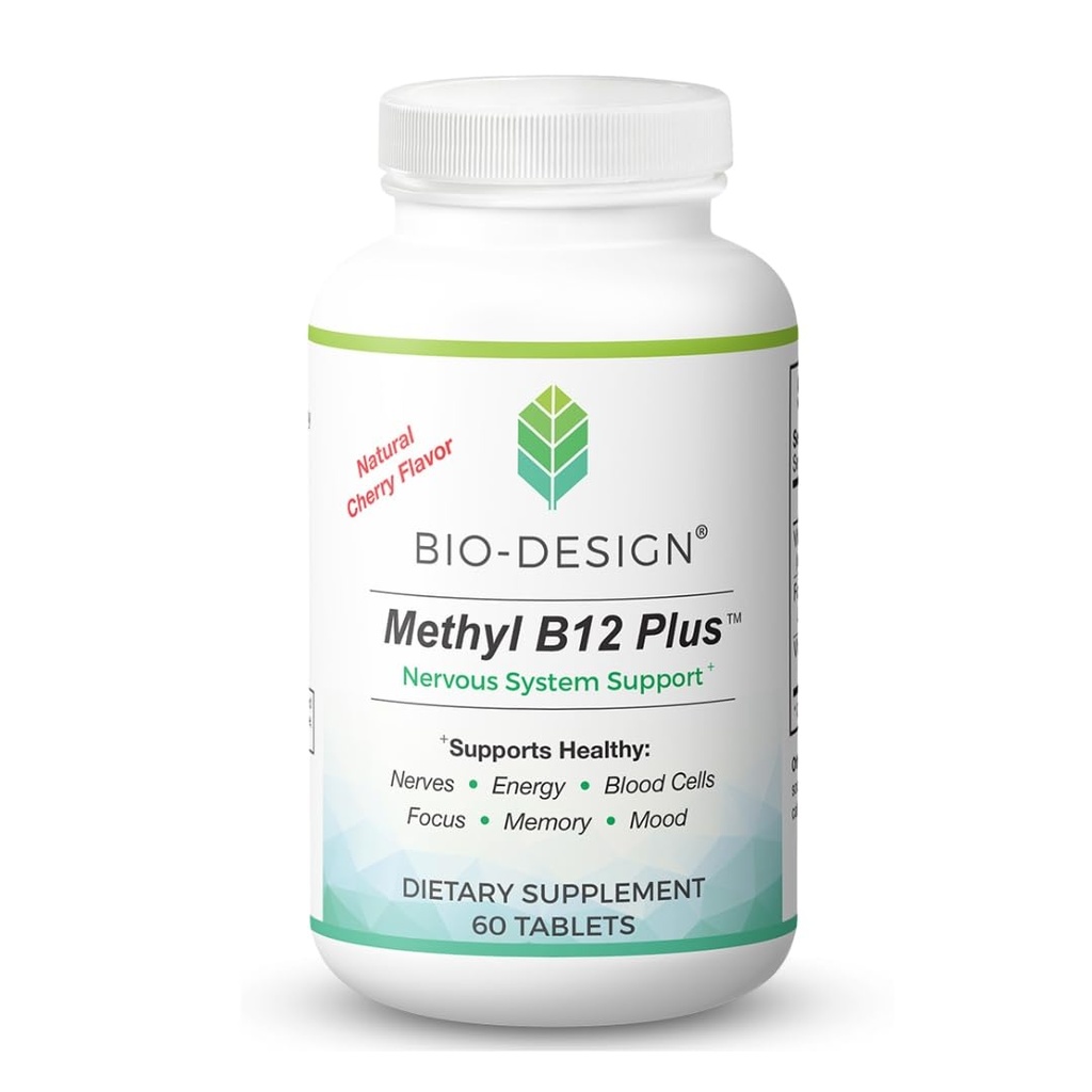 Metil B12 5000 mcg Plus Folate Supplement - Metilcobalamin, L-Methylfolate - Metillated " Bioavailable - Supports Healthy Nervous System, Energy Metabolism, " Brain Health - 60 Tablets
