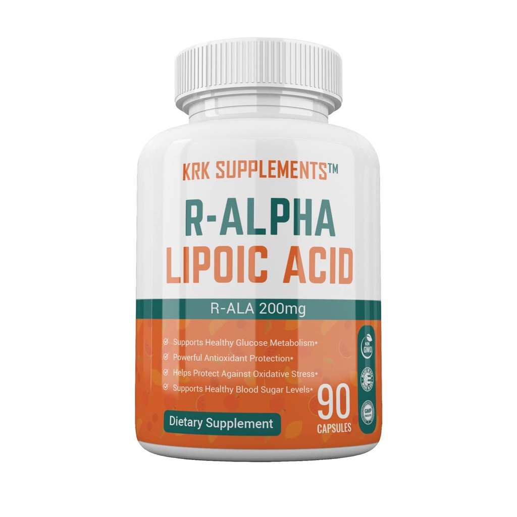 1 Botella R-ALA R-Alpha Lipoic Acid 200mg 90 cápsulas