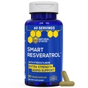 Resveratrol Supplement - 250mg Trans-Resveratrol & 10mg Trans-Pterostilbene - Antioxidantes Suplemento con 200mg Red Wine Extract - Extra Strength Aging Support - 60 japonés Knotweed Capsules