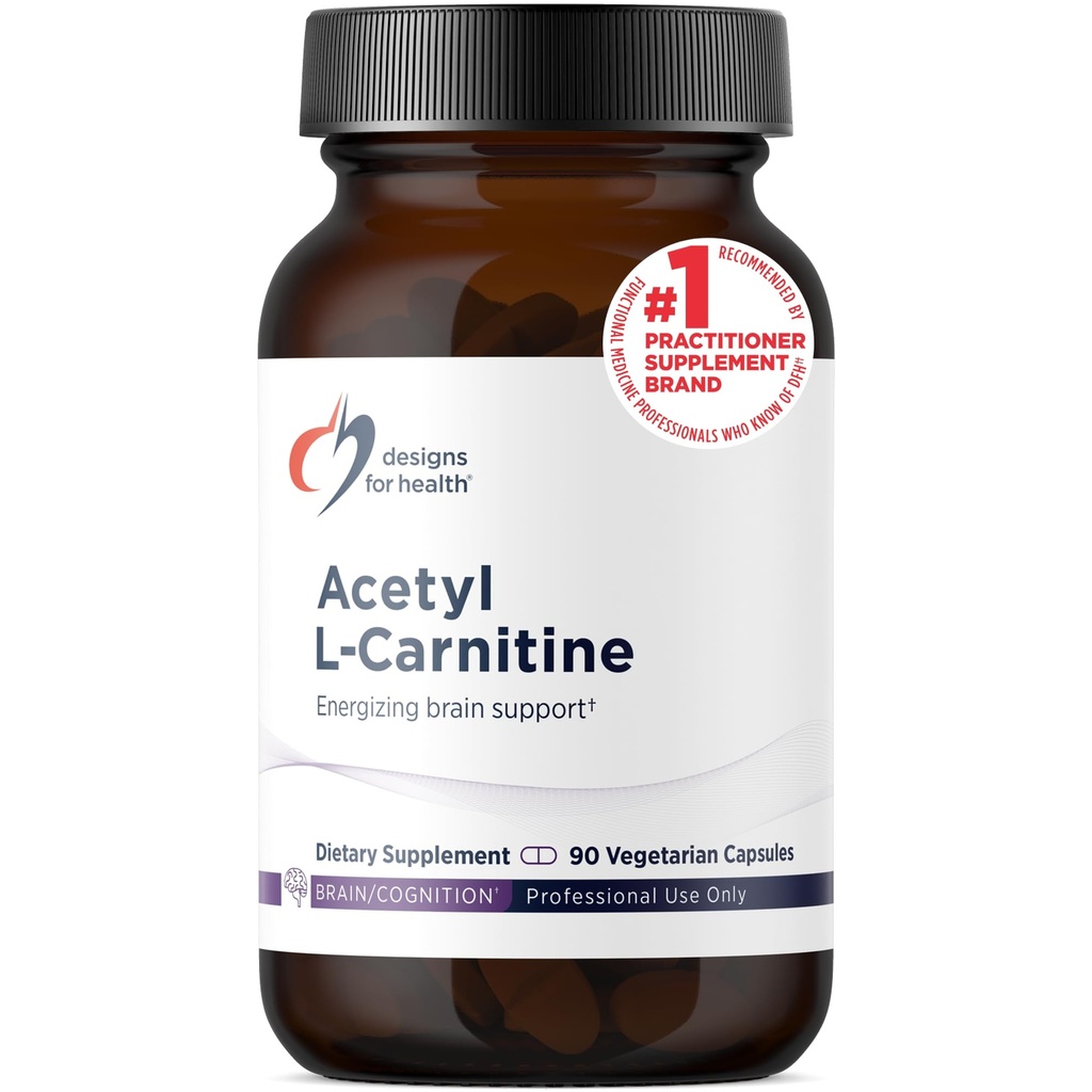 Diseños para el Acetyl L-Carnitine Capsules 800mg - Energizing Brain Support - Non-GMO, Vegetarian Acetyl L-Carnitine HCl Supplement (90 Capsules)