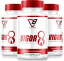 NutraRize (3 Pack) Vigor 8 para Hombres, Vigor 8 Pills Male Enhancing Formula, Vigor Ocho Suplemento capsules Test Boost, Vigor8 Stamina Booster Reseñas Horny Goat Weed Tongkat Ali (180 cápsulas)