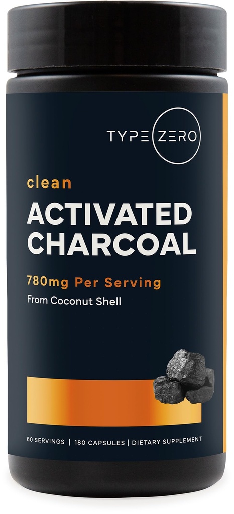 Tipo Cápsulas de carbón activado (180 Conde) - 60 Serviciones, 780mg Por Serving, de Cacahuete Shell, No Gluten-Free