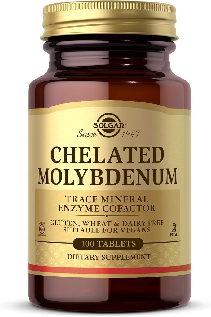 Solgar – Molibdeno Chelatado, 100 Tabletas