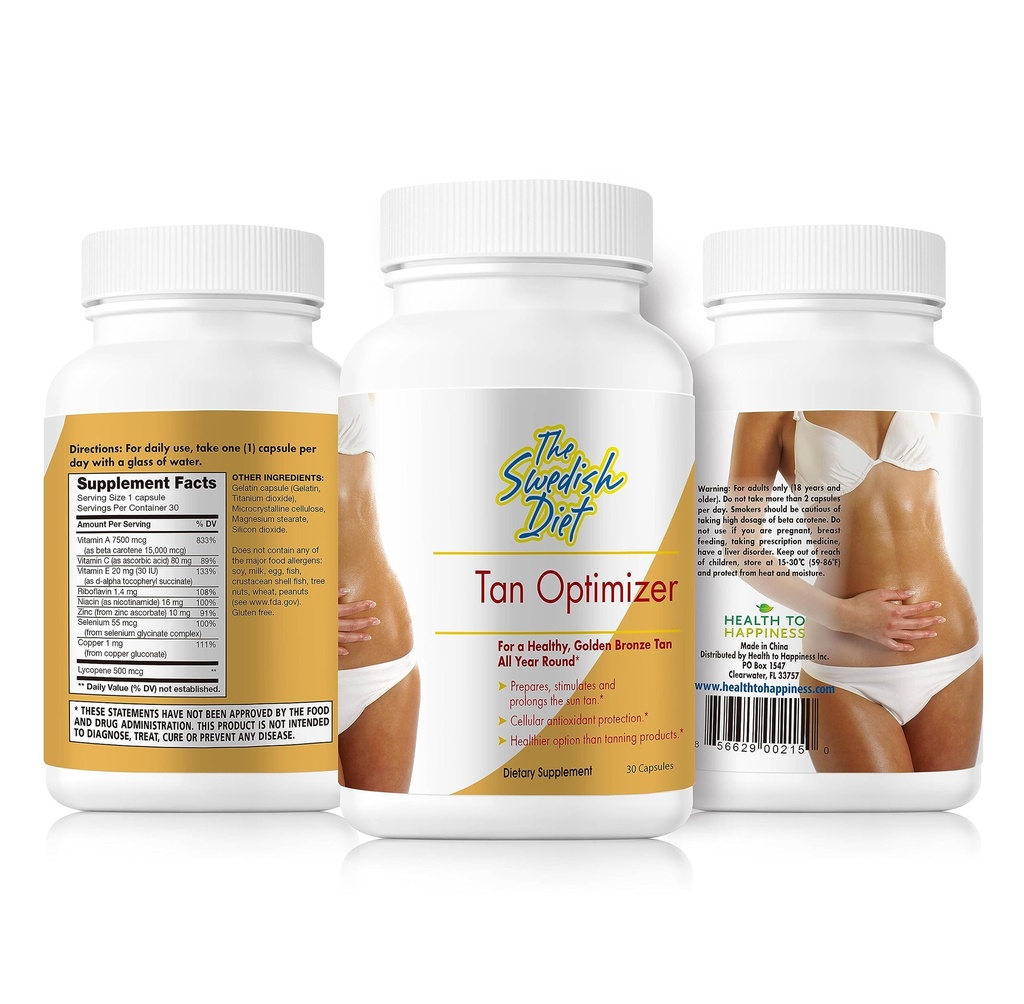 Optimizador de tanques – Píldoras sin azúcar con 25.000 UI Vitamina A, Caroteno de Beta " Antioxidantes para la salud de la piel " , 30 cápsulas