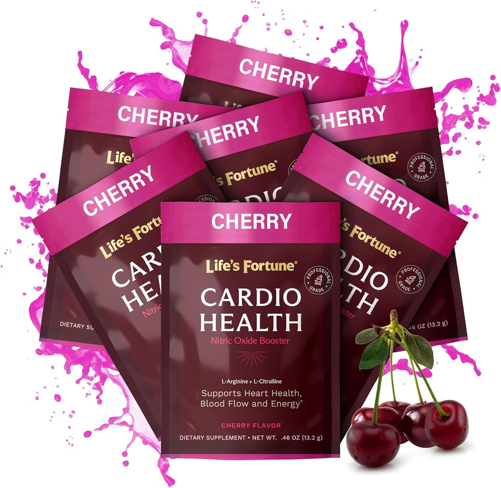 La Fortuna L Arginina L Citrulline Suplemento Polvo - Alta Potencia Suplemento de óxido nítrico Booster con sabor natural de cereza (7 Servimientos (Pack of 1), Cereza)