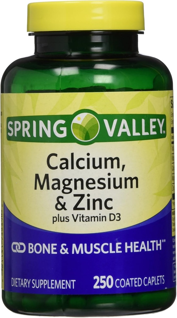 Valle de Primavera - Magnesio de Calcio y Zinc, 250 Caplets