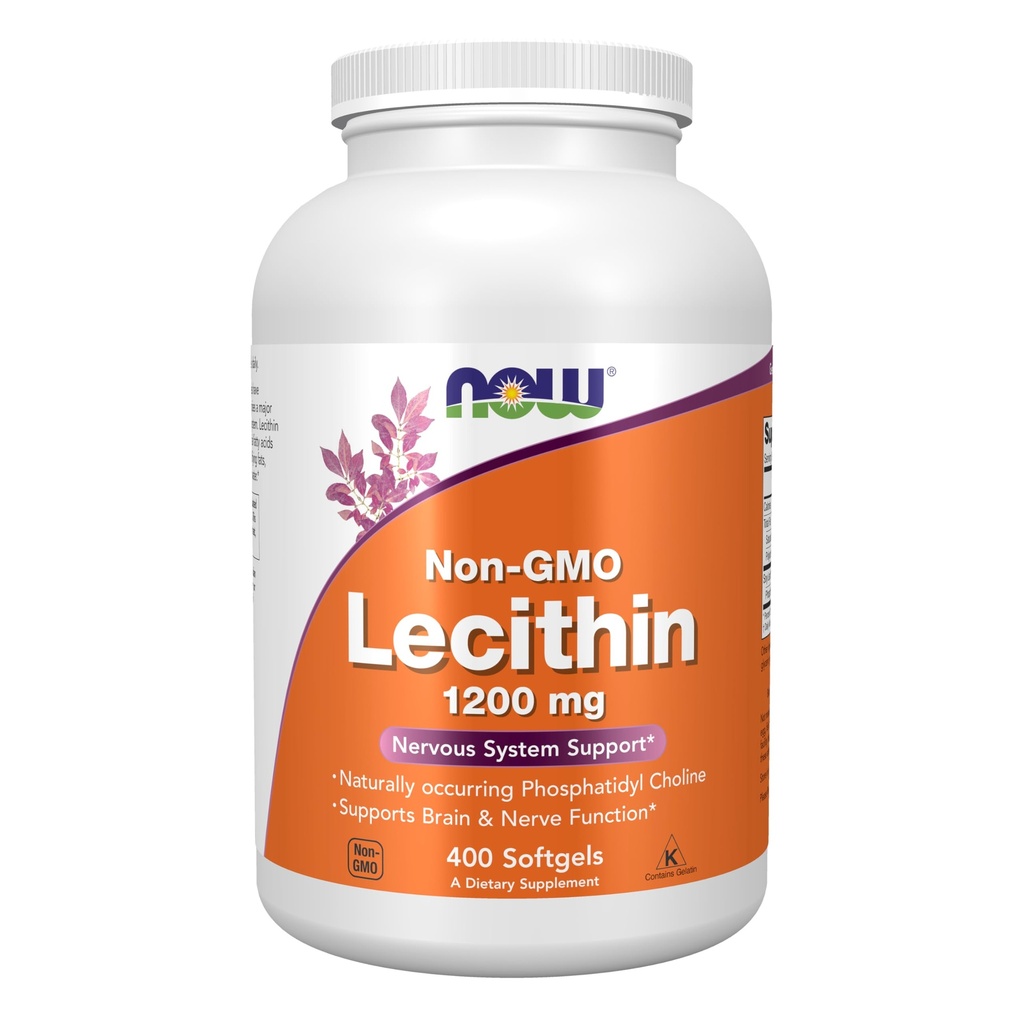 AHORA Suplementos de alimentos, Lecithin 1200 mg con fosfatidil de origen natural Choline, 400 Softgels