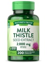 La verdad de la naturaleza Milk Thistle Suplemento Silencio 200 Capsules ← No GMO y Gluten Free Seed Extract ← Silymarin Marianum